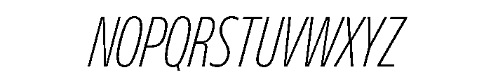 FLScienceSans TightFineItalic Font UPPERCASE
