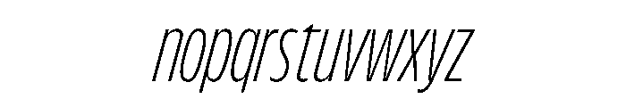 FLScienceSans TightFineItalic Font LOWERCASE