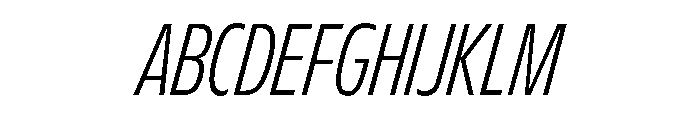 FLScienceSans TightLightItalic Font UPPERCASE