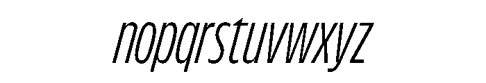 FLScienceSans TightLightItalic Font LOWERCASE
