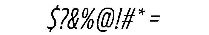 FLScienceSans TightRegularItalic Font OTHER CHARS