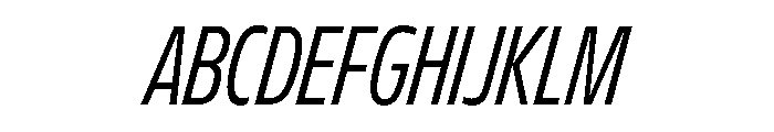 FLScienceSans TightRegularItalic Font UPPERCASE