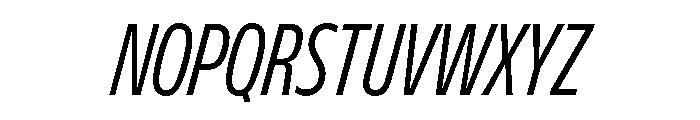 FLScienceSans TightRegularItalic Font UPPERCASE