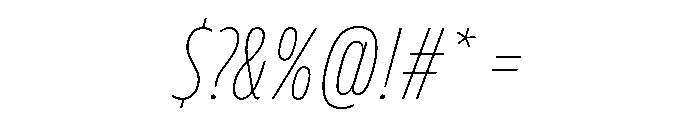 FLScienceSans TightThinItalic Font OTHER CHARS