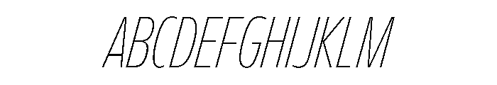 FLScienceSans TightThinItalic Font UPPERCASE
