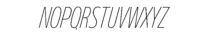 FLScienceSans TightThinItalic Font UPPERCASE