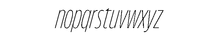 FLScienceSans TightThinItalic Font LOWERCASE
