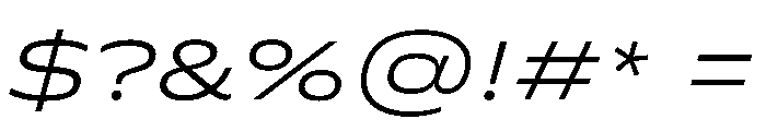 FLScienceSans WideLightItalic Font OTHER CHARS