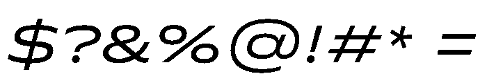 FLScienceSans WideRegularItalic Font OTHER CHARS