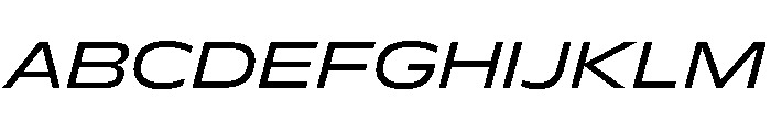 FLScienceSans WideRegularItalic Font UPPERCASE