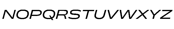 FLScienceSans WideRegularItalic Font UPPERCASE