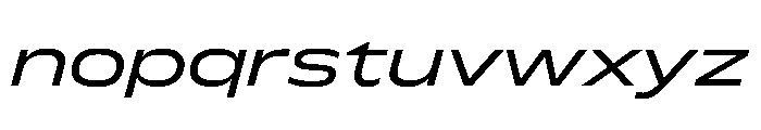 FLScienceSans WideRegularItalic Font LOWERCASE