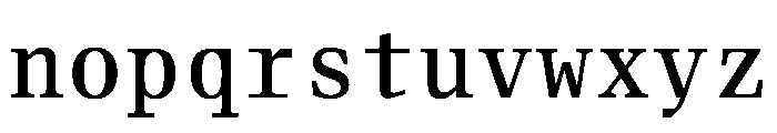 Fleya MonoLight Font LOWERCASE