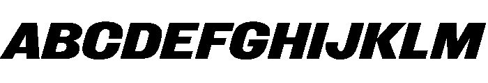FlightCenterGothic BoldItalic Font UPPERCASE