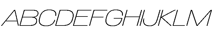 FlightCenterGothic ThinItalic Font UPPERCASE