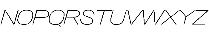 FlightCenterGothic ThinItalic Font UPPERCASE