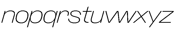 FlightCenterGothic ThinItalic Font LOWERCASE