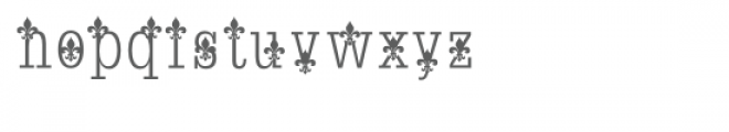 fleur de lis font Font LOWERCASE