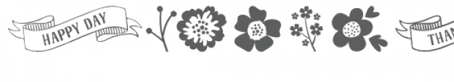 flower dingbats font Font UPPERCASE