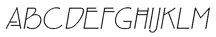 FLW Eaglefeather Hairline Italic Font UPPERCASE