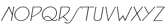 FLW Eaglefeather Hairline Italic Font UPPERCASE