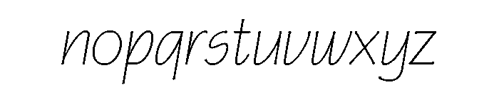 FLW Eaglefeather Hairline Italic Font LOWERCASE