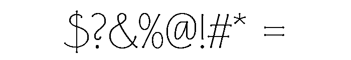 FLW Eaglefeather Hairline Font OTHER CHARS