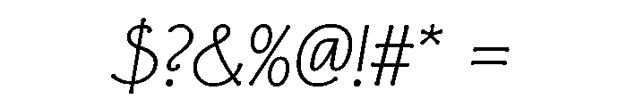 FLW Eaglefeather Light Italic Font OTHER CHARS