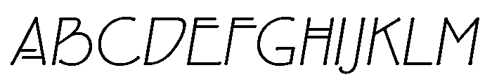 FLW Eaglefeather Light Italic Font UPPERCASE