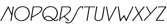 FLW Eaglefeather Light Italic Font UPPERCASE