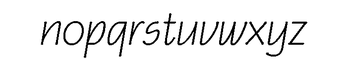 FLW Eaglefeather Light Italic Font LOWERCASE