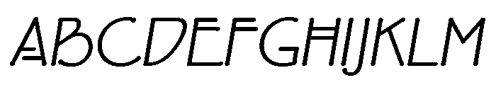 FLW Eaglefeather Regular Italic Font UPPERCASE