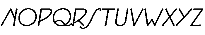 FLW Eaglefeather Regular Italic Font UPPERCASE