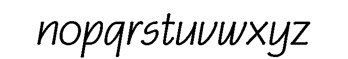 FLW Eaglefeather Regular Italic Font LOWERCASE