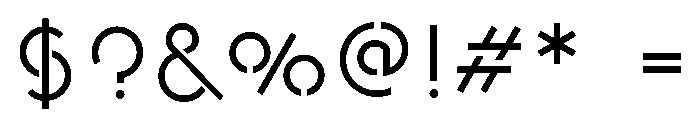 FLW Exhibition Regular Font OTHER CHARS
