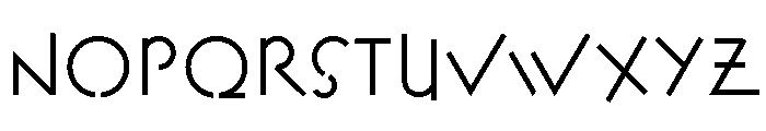 FLW Exhibition Regular Font LOWERCASE