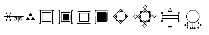 FLW Terracotta Extras Font UPPERCASE