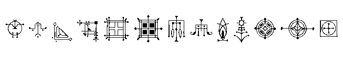 FLW Terracotta Extras Font UPPERCASE