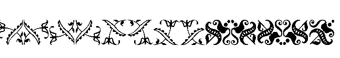 Fleurons Garamont Font UPPERCASE