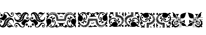 Fleurons Garamont Font UPPERCASE