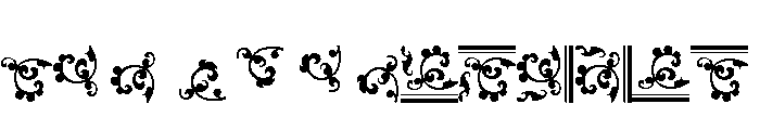 Fleurons Granjon Font UPPERCASE