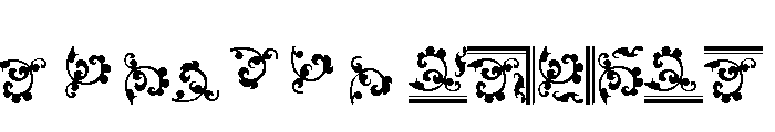 Fleurons Granjon Font LOWERCASE