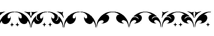 Fleurons Rogers Font UPPERCASE