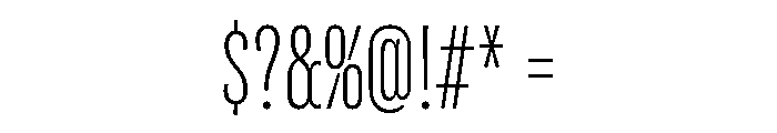 Flexoplex Compressed Light Font OTHER CHARS
