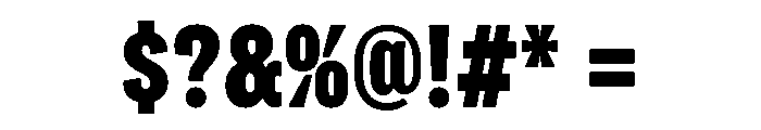 Flexoplex Condensed Black Font OTHER CHARS