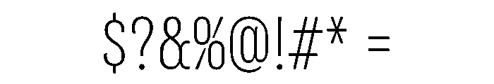 Flexoplex Condensed Light Font OTHER CHARS