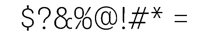 Flexoplex Narrow Light Font OTHER CHARS