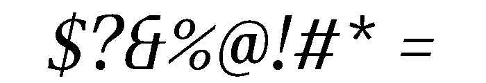 Fleya Light Italic Font OTHER CHARS