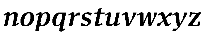 Fleya Medium Italic Font LOWERCASE