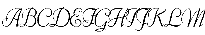 Florentine Cursive Regular Font UPPERCASE